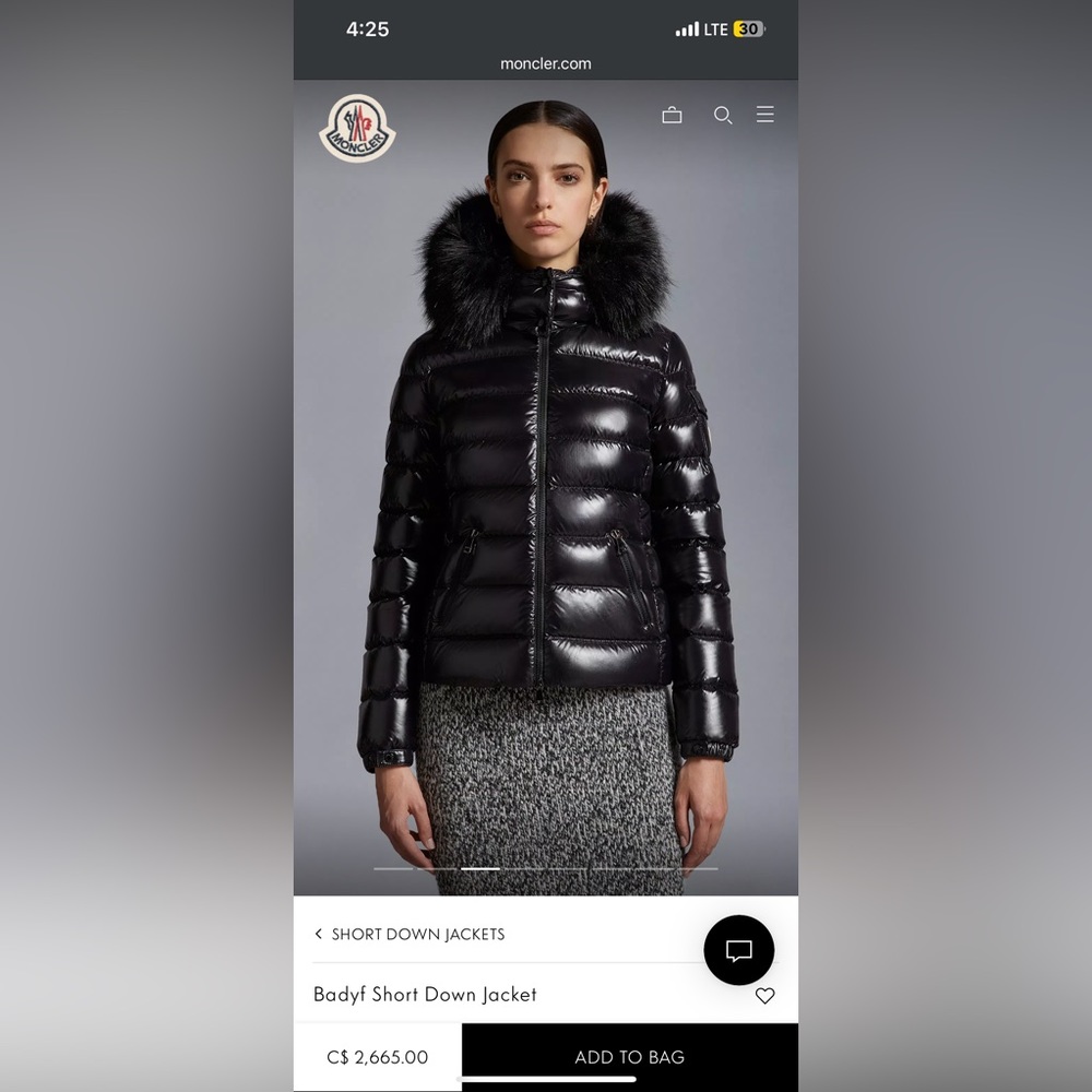 ** SOLD ** AUTHENTIC Moncler Badyfur jacket